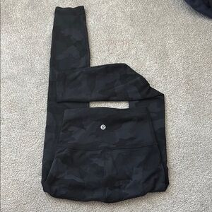 Lululemon Athletica Black Camo Leggings